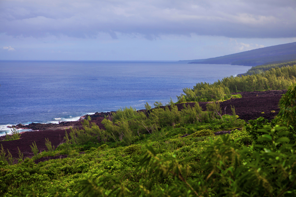 Active volcanoes on Reunion island